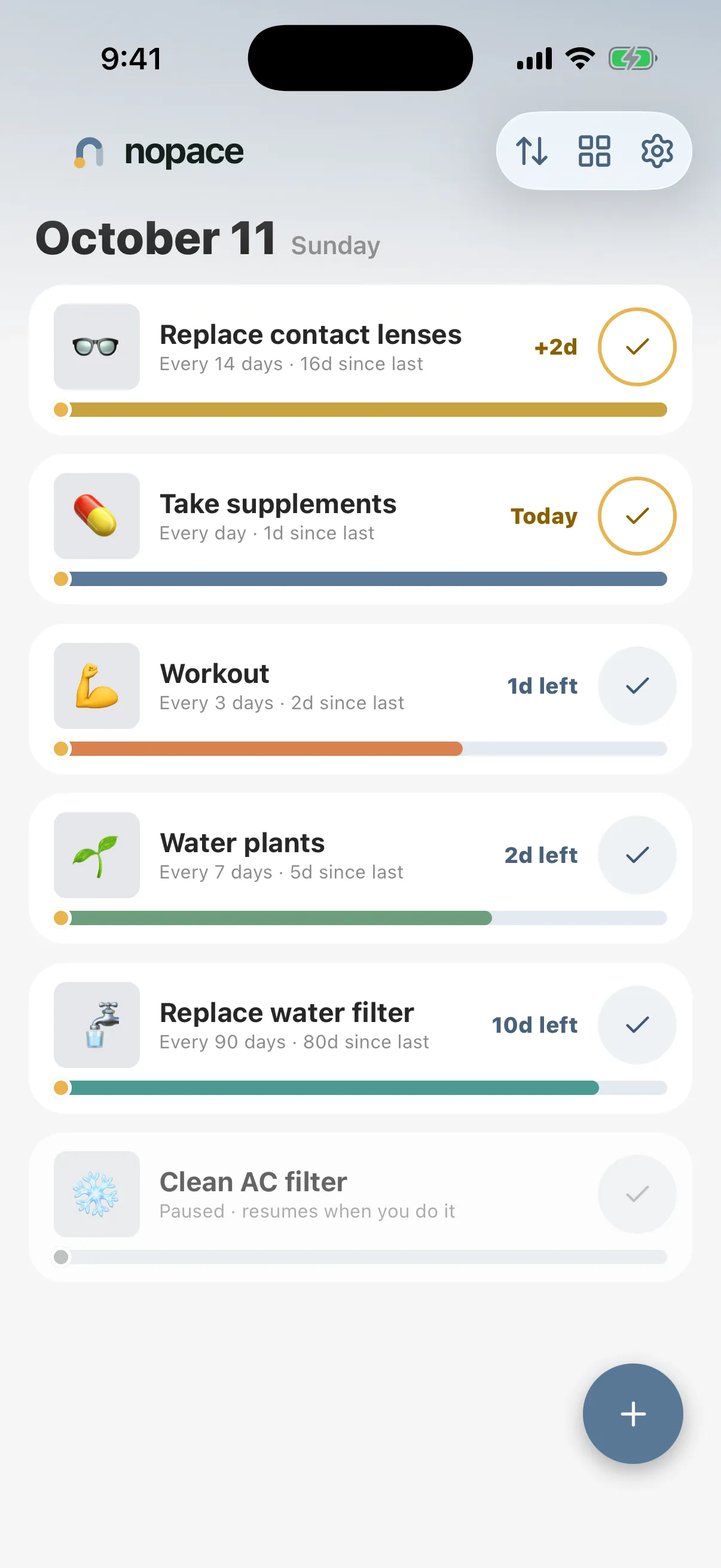 Task list